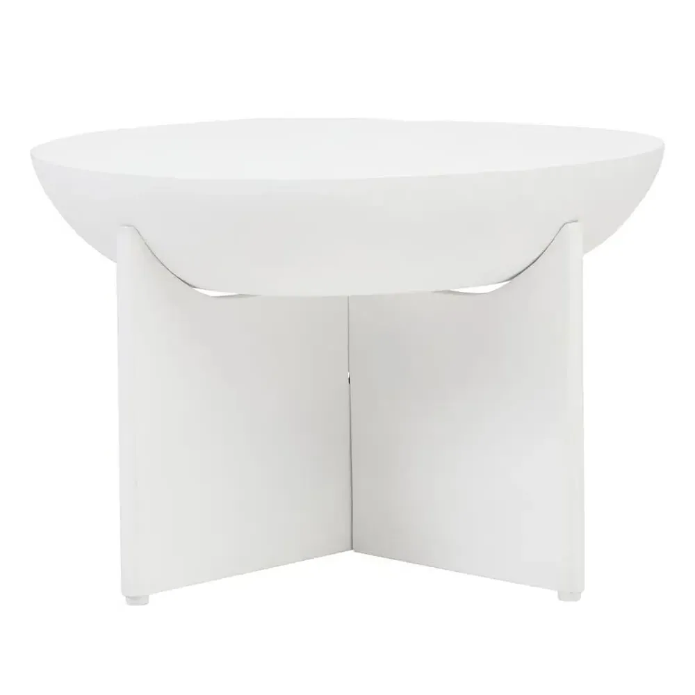 Walhalla Round Coffee Table - White, Mango Wood