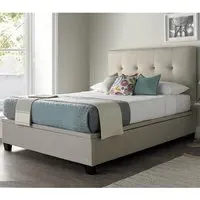 Walker King Size Ottoman Bed with Storage - Oatmeal, Fabric