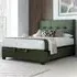 Walker King Size Ottoman Bed with Storage - Winter Moss, Velvet