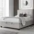 Walker Super King Size Ottoman Bed with Storage - Clay, Velvet