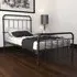 Wallach Single Bed Frame - Black, Metal