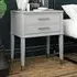 Waller End Table with 2 Drawers - Dove Grey, MDF