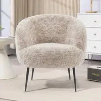 Waller Fabric Bedroom Chair - Fawn
