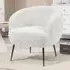 Waller Fabric Bedroom Chair - Lamb White