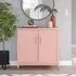Waller Storage Cabinet with 2 Doors - Pale Pink, MDF