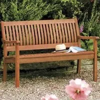 Walsall 2-Seater Garden Bench - Natural, Wood