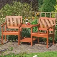 Walsall Garden Companion Seat - Honey Brown, Wood