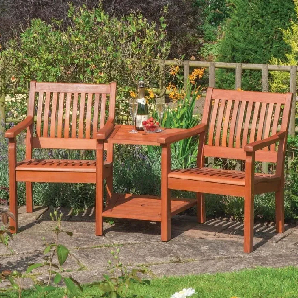 Walsall Garden Companion Seat - Honey Brown, Wood