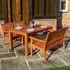 Walsall Rectangular Garden Dining Set with 2 Chairs 1 Bench - Natural, Wood
