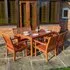 Walsall Rectangular Garden Dining Set with 4 Chairs 1 Bench - Natural, Wood