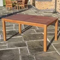 Walsall Rectangular Garden Dining Table - Honey Brown, Wood