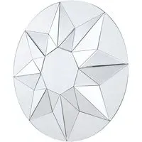Wando Round Wall Mirror - Silver, MDF alternate view