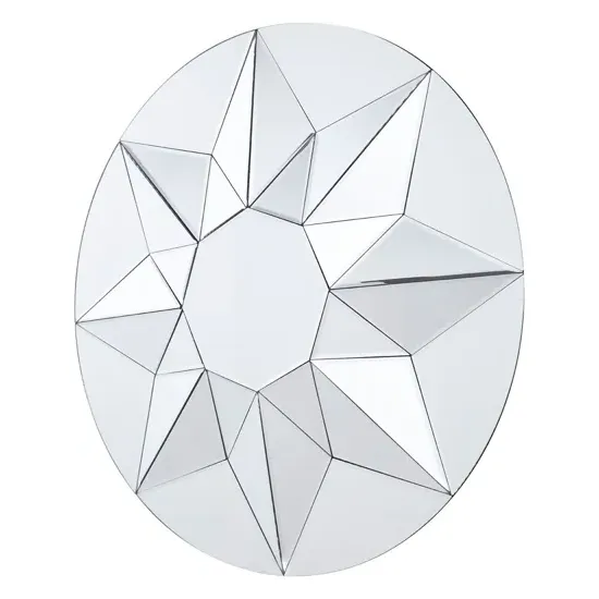 Wando Round Wall Mirror - Silver, MDF product