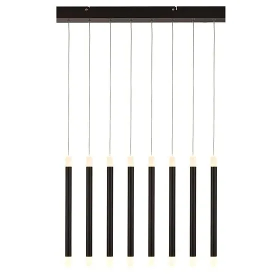 Wands LED 8 Light Bar Ceiling Pendant - Black, Steel