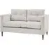 Wantagh 2-Seater Sofa with Oak Legs - Light Grey, Fabric