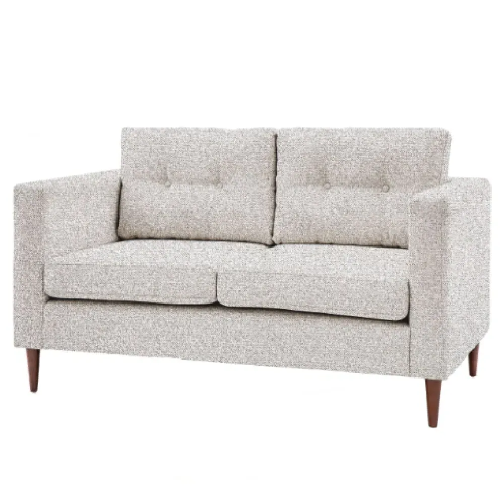 Wantagh 2-Seater Sofa with Oak Legs - Light Grey, Fabric image