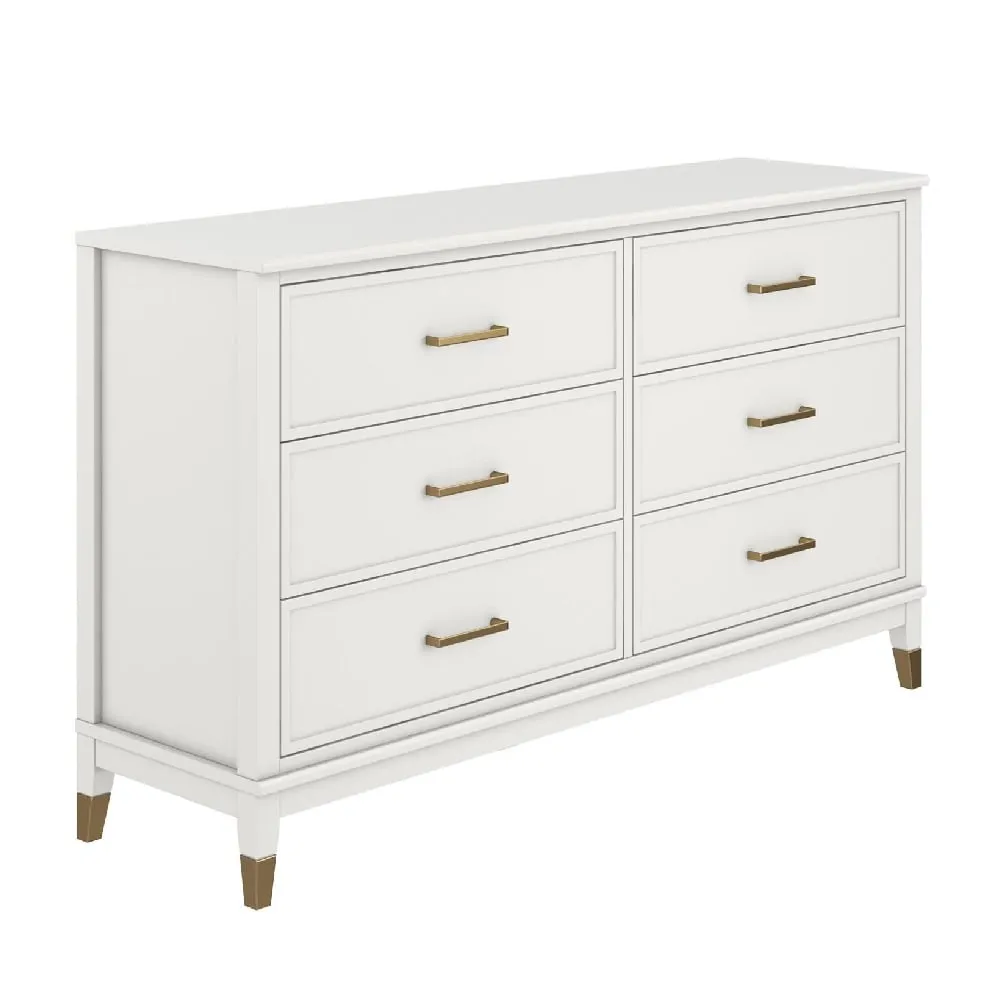 Wantagh 6-Drawer Chest of Drawers - White, Wood