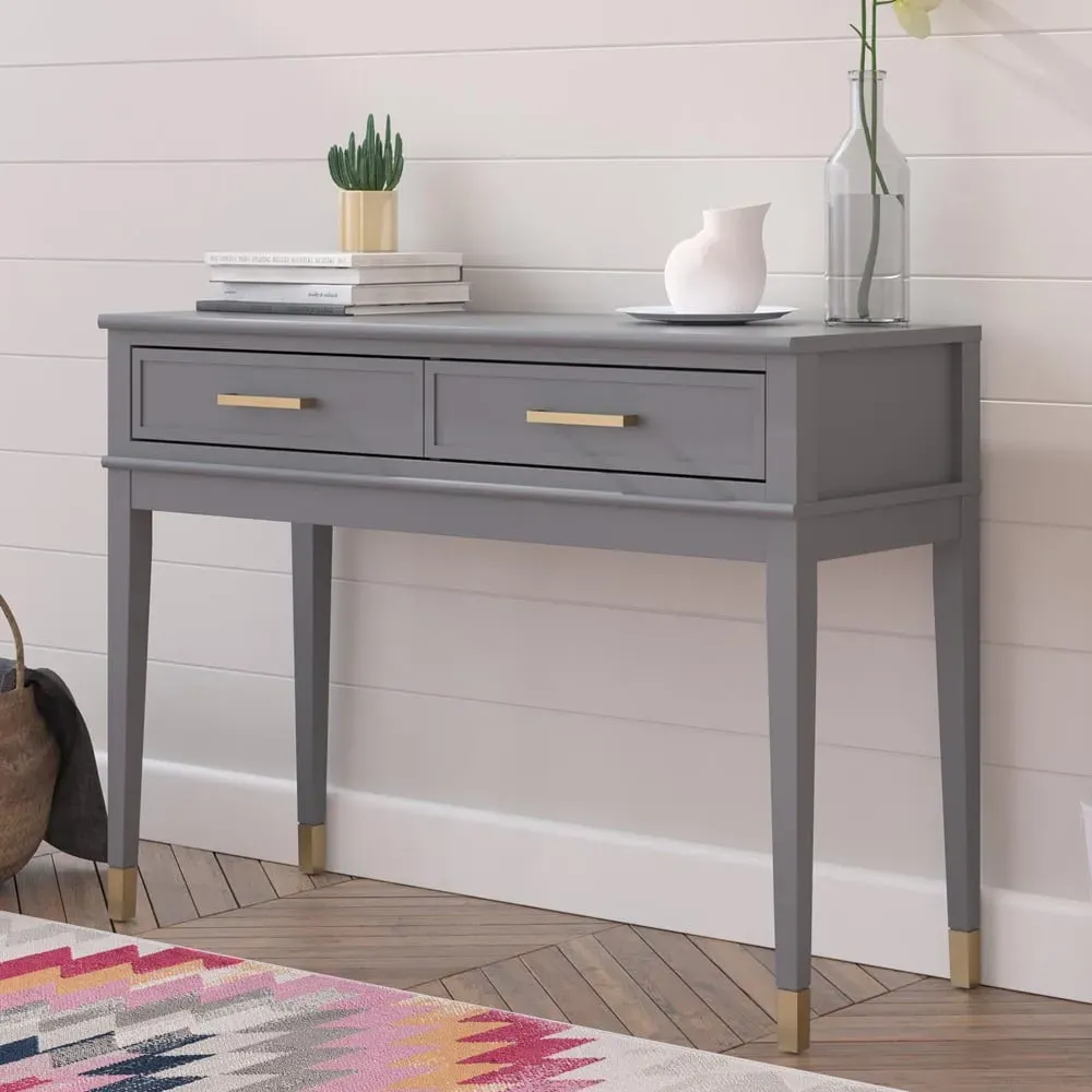 Wantagh Console Table with 2 Drawers - Graphite, Wood