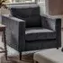 Wantagh Fabric Armchair - Charcoal, Oak
