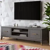 Wantagh TV Stand with 2 Doors - Grey, Wood