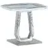 Wantu Square Lamp Table - Marble Effect, Glass