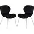 Warden Dining Chairs - Black, Velvet