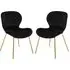 Warden Dining Chairs - Black, Velvet