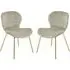 Warden Dining Chairs - Mink, Velvet