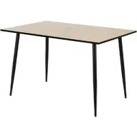 Warren Rectangular Dining Table - Black, White Oak