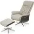 Warrens Recliner Chair with Footstool - Mink, Leather Effect