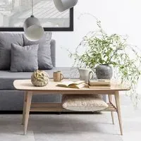 Warsaw Coffee Table with Undershelf - Oak