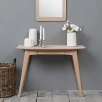 Warsaw Laptop Desk with Drawer - White, Oak