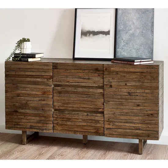 Warsaw Reclaimed Pine Sideboard with 2 Doors 3 Drawers image