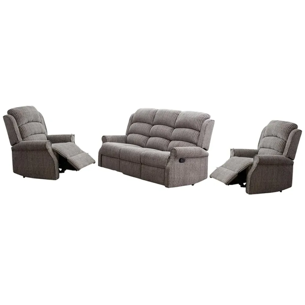 Warth 3+1+1 Recliner Sofa Set - Latte, Fabric