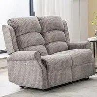 Warth Electric 2-Seater Recliner Sofa - Natural, Fabric