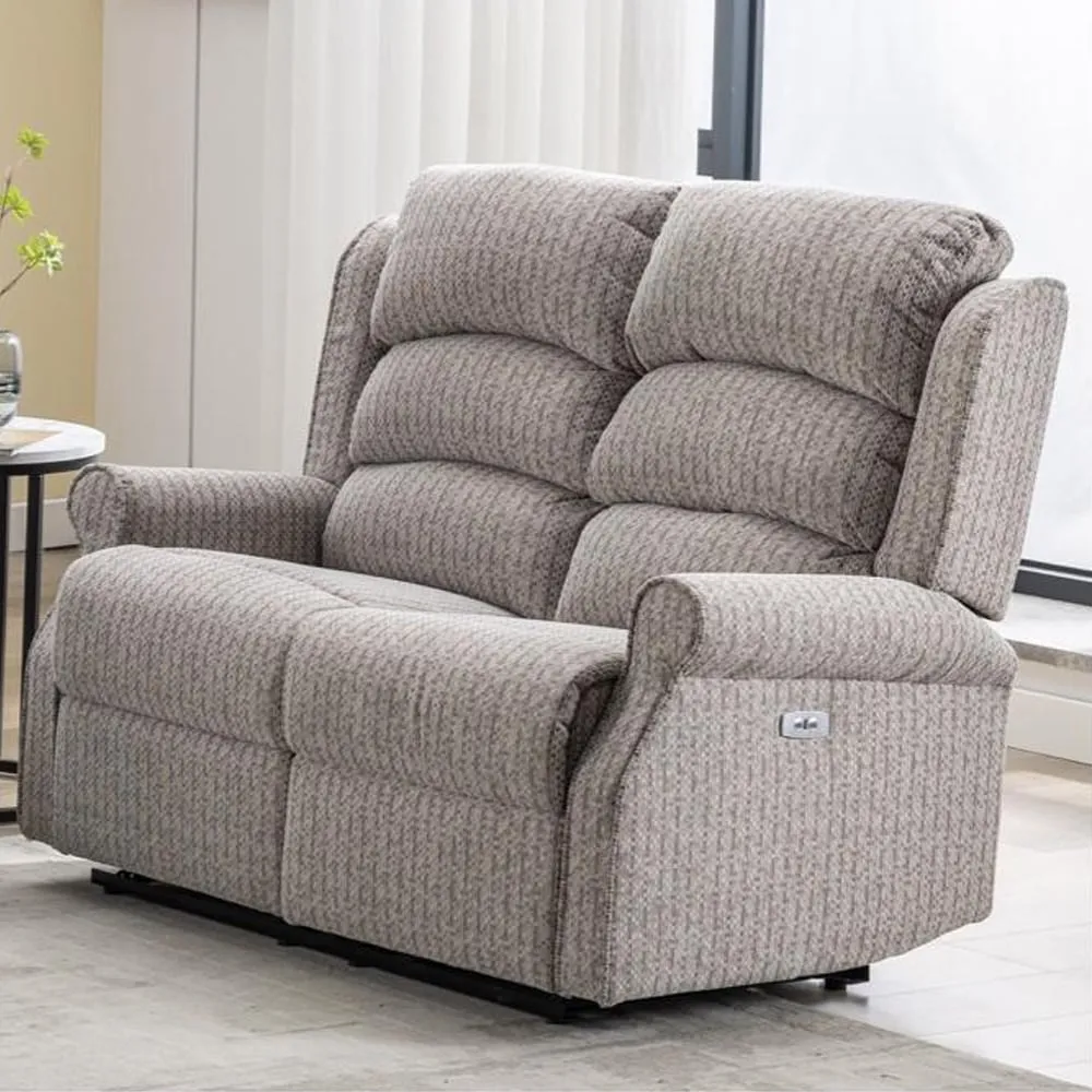 Warth Electric 2-Seater Recliner Sofa - Natural, Fabric