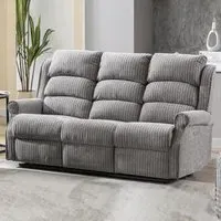 Warth Electric 3-Seater Recliner Sofa - Latte, Fabric