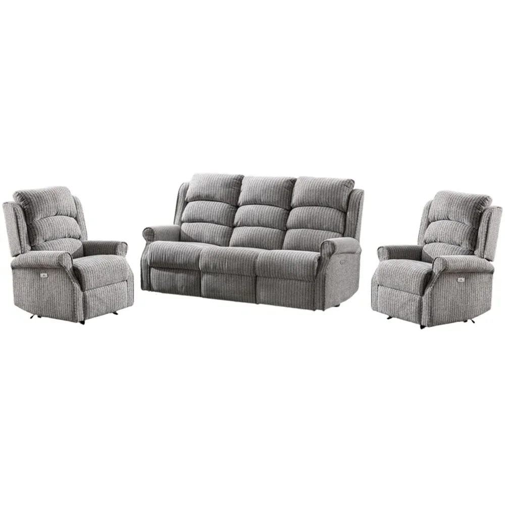 Warth Electric 3+1+1 Seater Sofa Set - Latte, Fabric