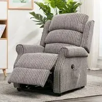 Warth Electric Single Motor Recliner Chair - Latte, Fabric