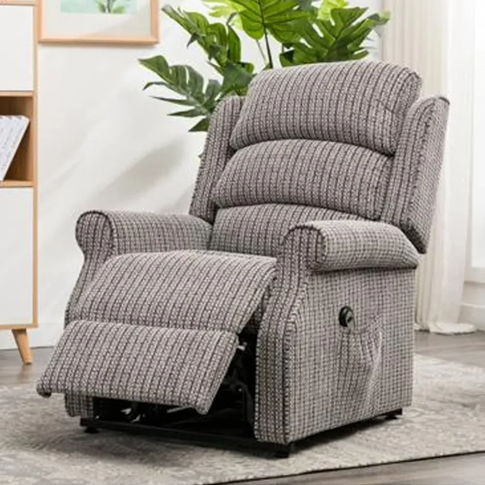 Warth Electric Single Motor Recliner Chair - Latte, Fabric