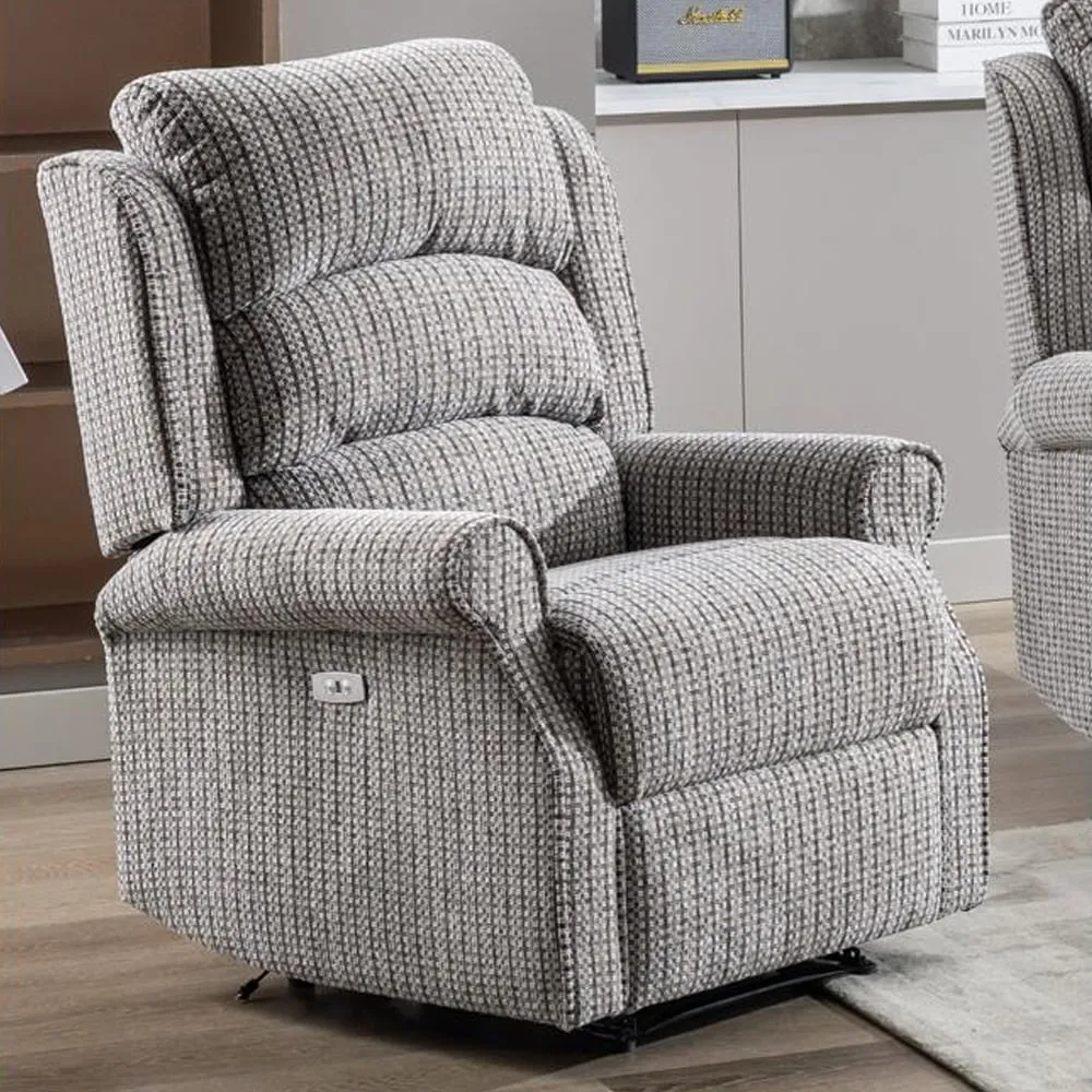 Warth Electric Single Motor Recliner Sofa - Latte, Fabric