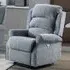 Warth Electric Single Motor Recliner Sofa - Steel Blue, Fabric
