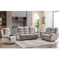 Warth Reclining Sofa Suite - Natural, Fabric alternate view