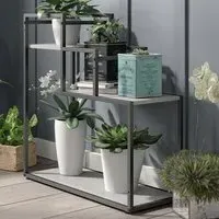 Warton 3-Tier Plant Stand - Natural, Wood