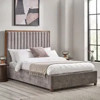 Warwick King Size Bed Frame - Grey, Fabric alternate view