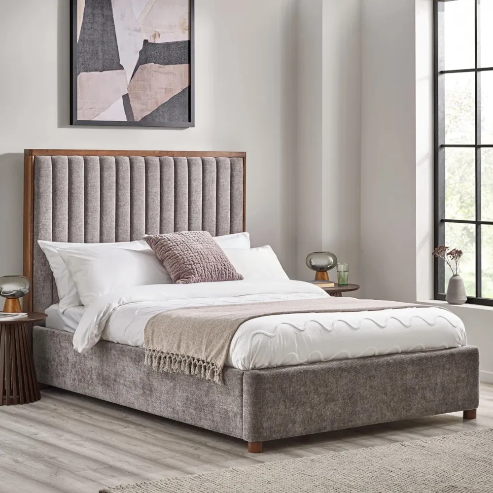 Warwick King Size Bed Frame - Grey, Fabric product