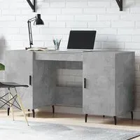 Waterford Computer Desk with 2 Doors - Concrete Effect