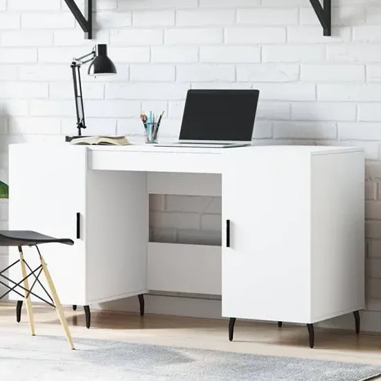 Waterford Computer Desk with 2 Doors - White image