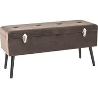 Watford Storage Ottoman - Taupe, Velvet alternate view