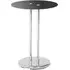 Watkins Round Side Table - Black, Glass